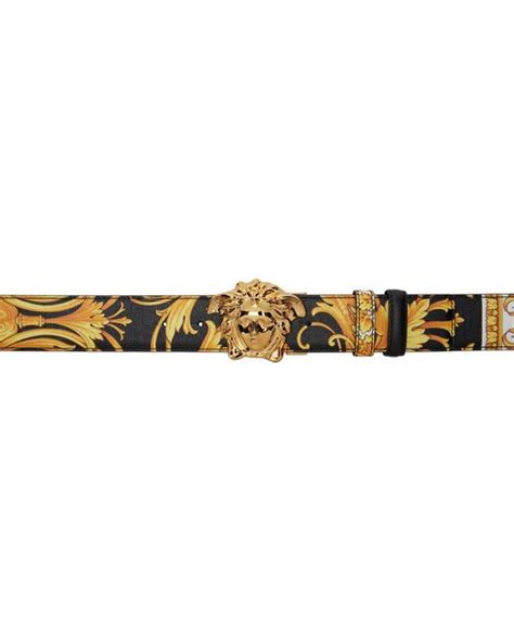 versace reversible barocco palazzo belt|Versace: Black & Gold Barocco Reversible Belt .